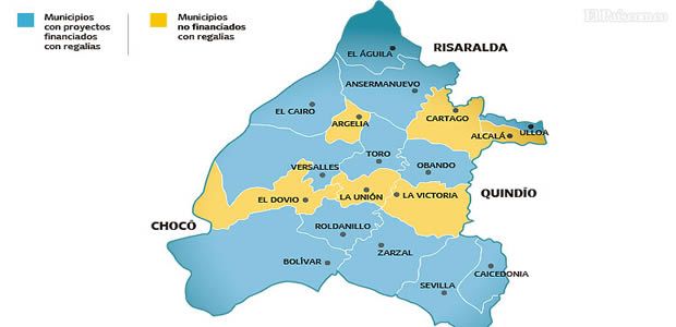 Mapa del Norte del departamento del Valle de Cauca