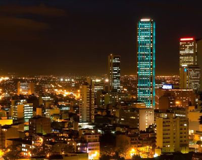 Beautiful Bogota at night