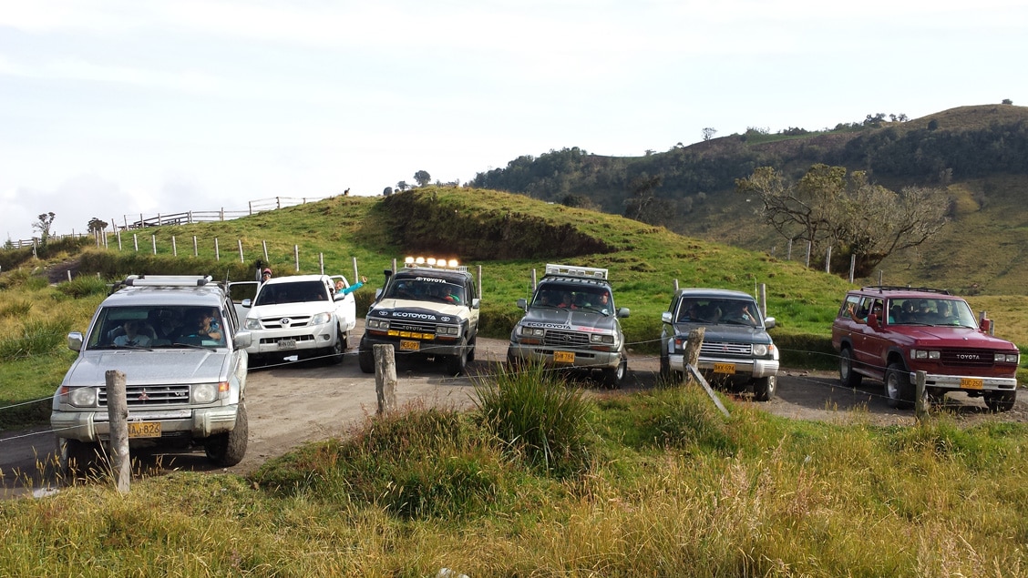 Vehicle fleet view Nevado Santa Isabel