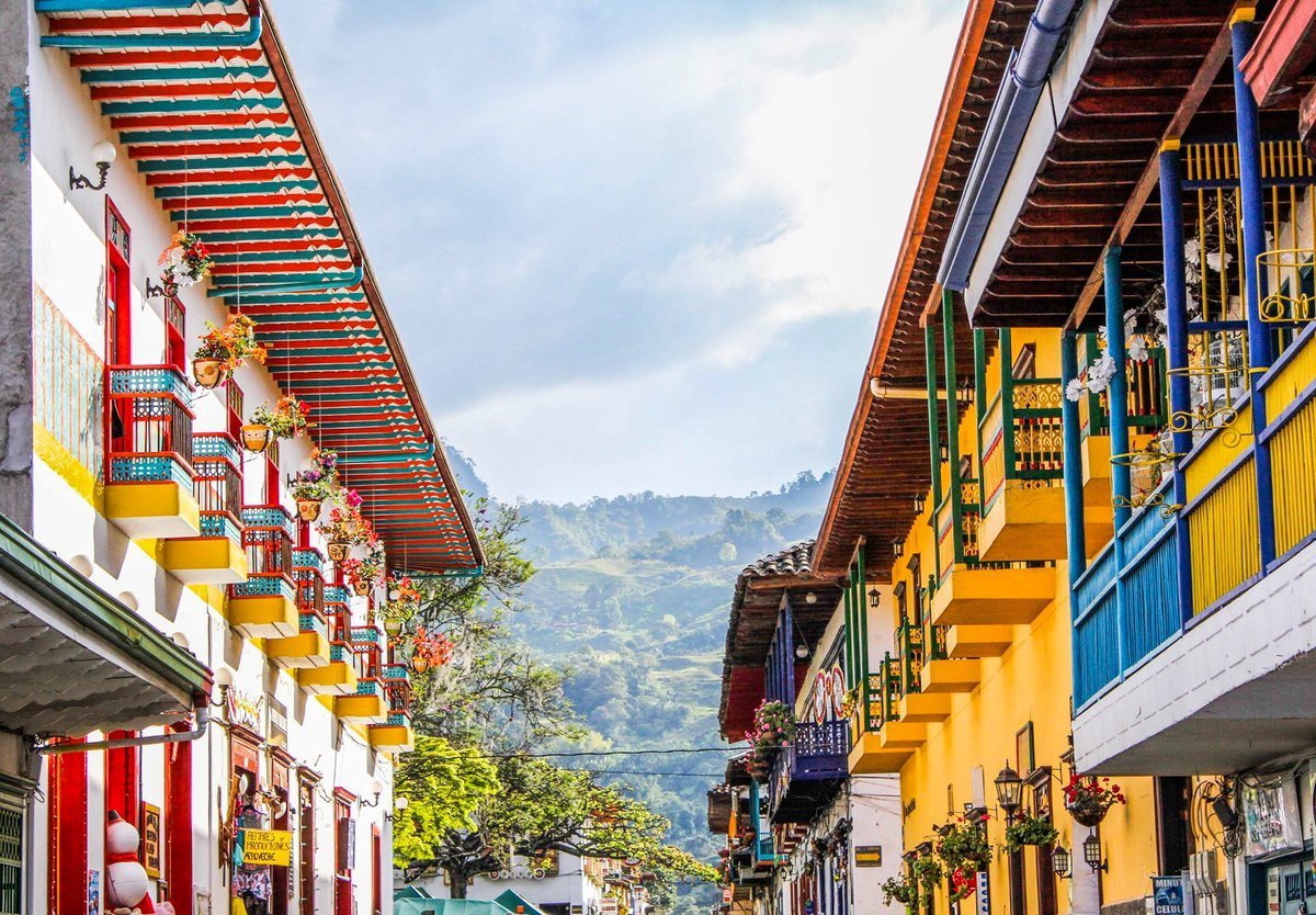 Antioquia Heritage Towns - Colorful balconies