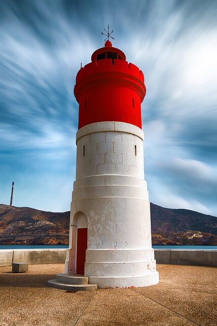 lighthouse christmas cartagena, lighthouse, signal nautical