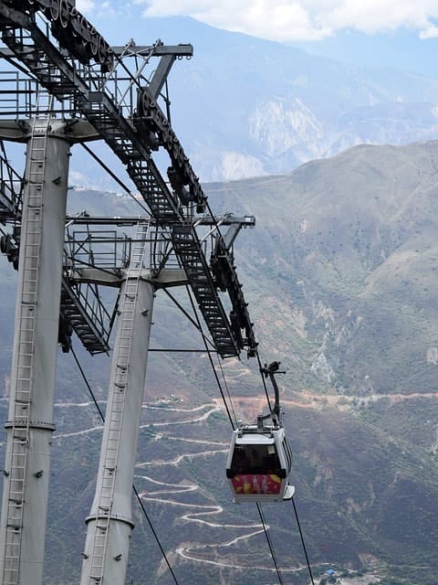 cableway, cannon, cañon del chicamocha