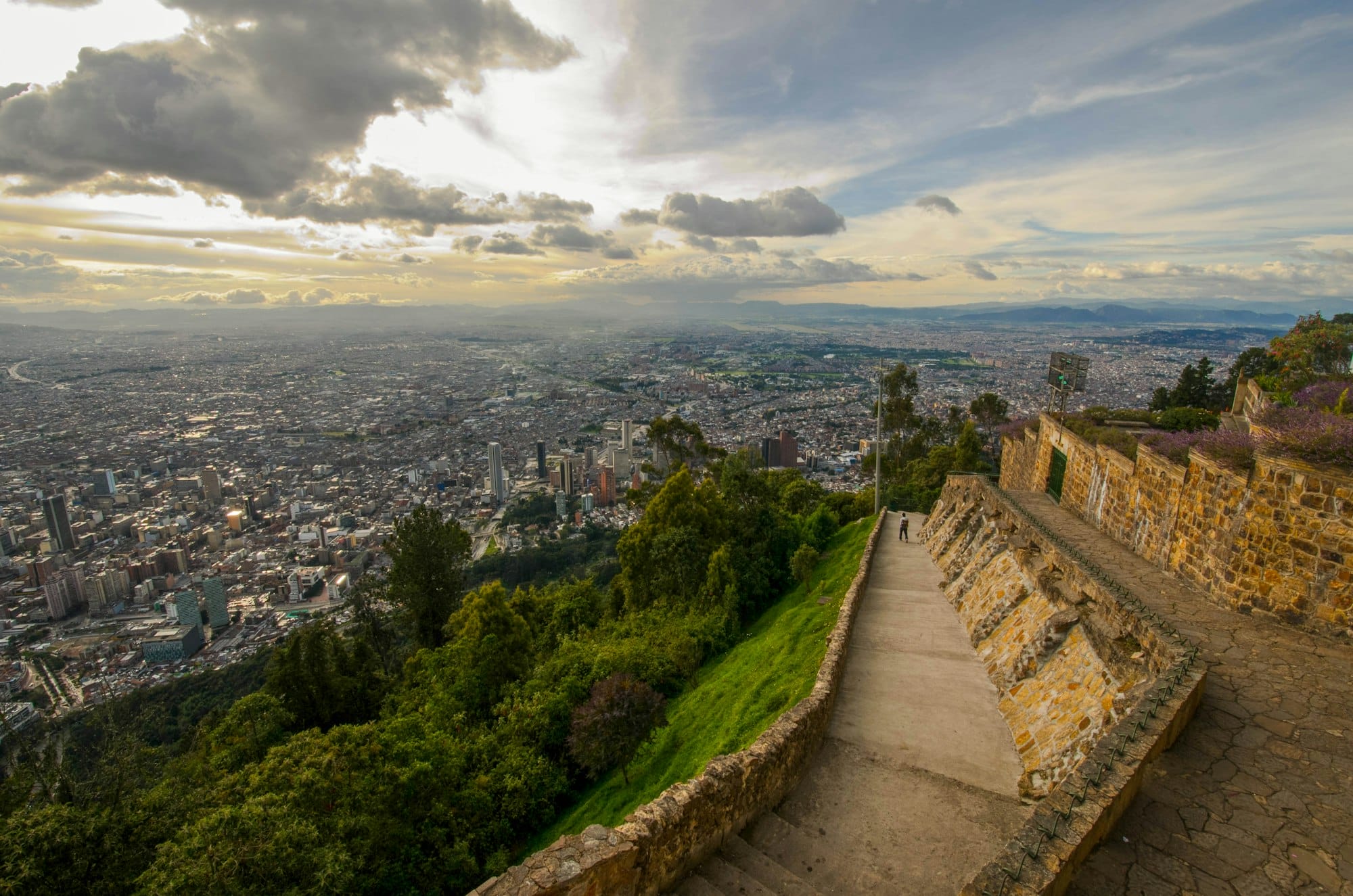 Amazing view from Monserrate Monastery in Bogota Colombia