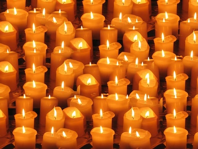 candles, candlelight, lights