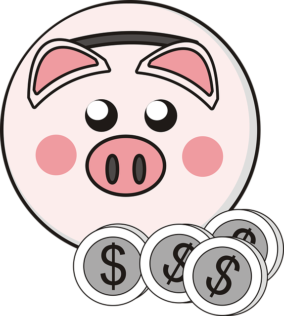 piggy bank, little pig, coins