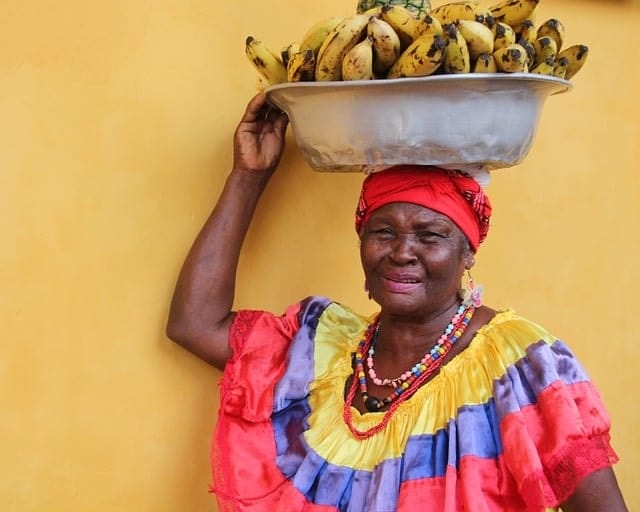 woman, fruit, bananas, mundo, parque, playas