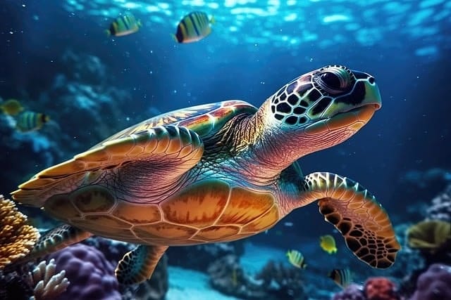 sea turtle, tortuga, ai generated