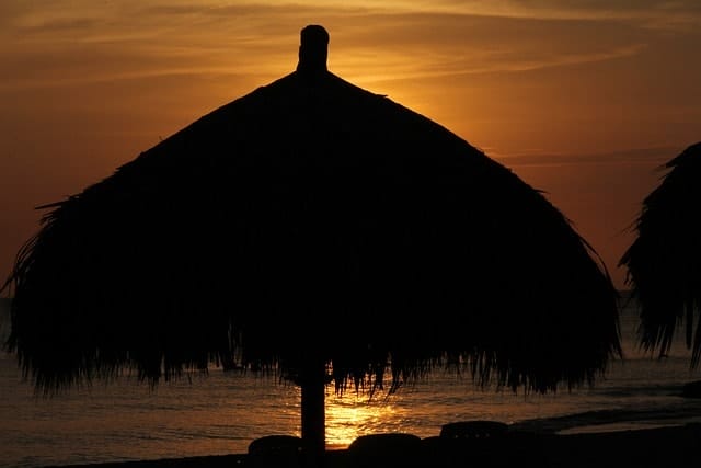 puesta de sol, playa, mar, playas en colombia, santa marta