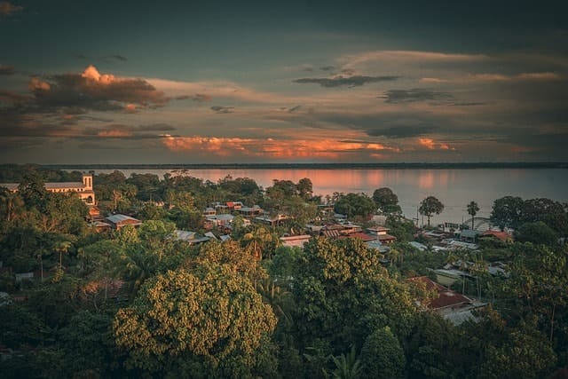 amazon, colombia, village