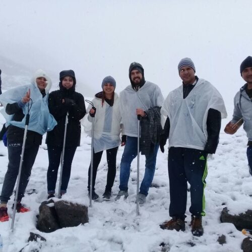 Glaciar con amigos Nevado Santa Isabel